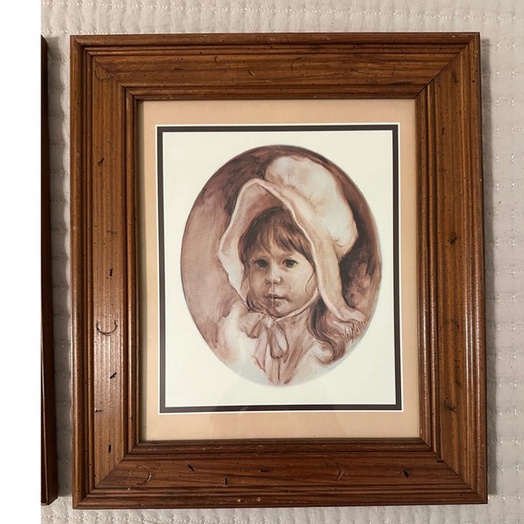 Vel Miller Framed Prints Set of 2 Kids Cowboy Bonnet Vintage Western Rustic Art - Picture 7 of 9